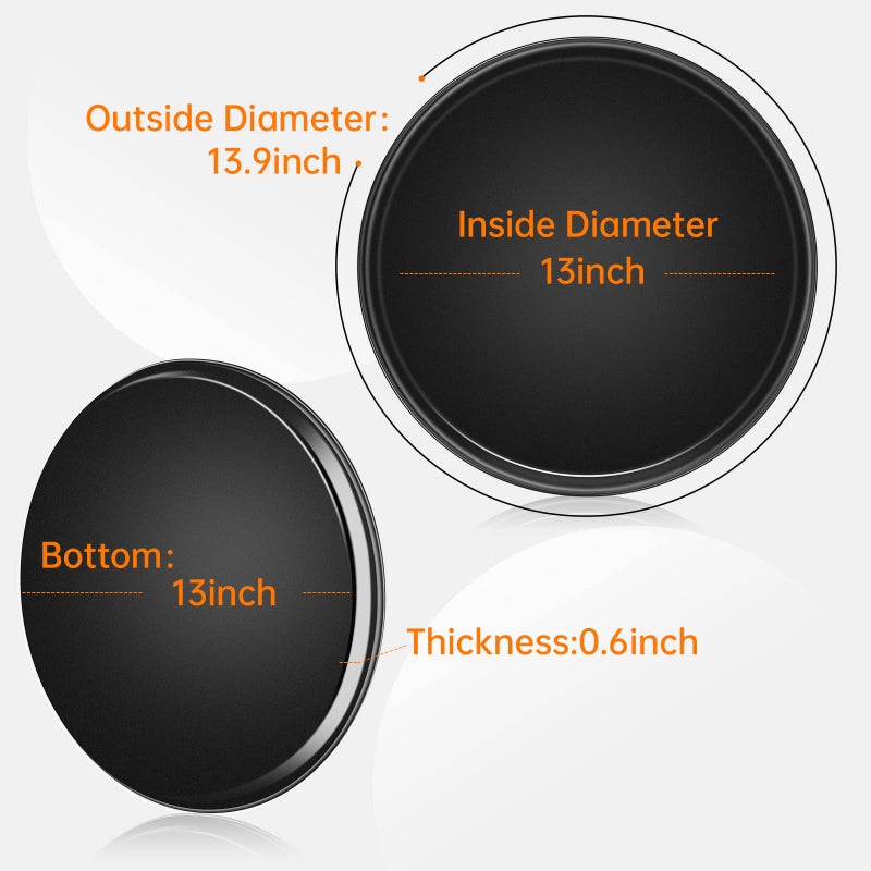 ODDIER 14inch Nonstick Pizza Panï¼ŒCarbon Steel Baking Oven Pizza Tray Pie Pans - Image 2